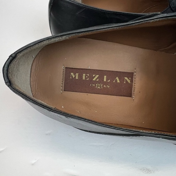 Mezlan Shoes Black Leather Mens Horse Bit Loafer Slip on Size 13W Made in Spain - Picture 2 of 11